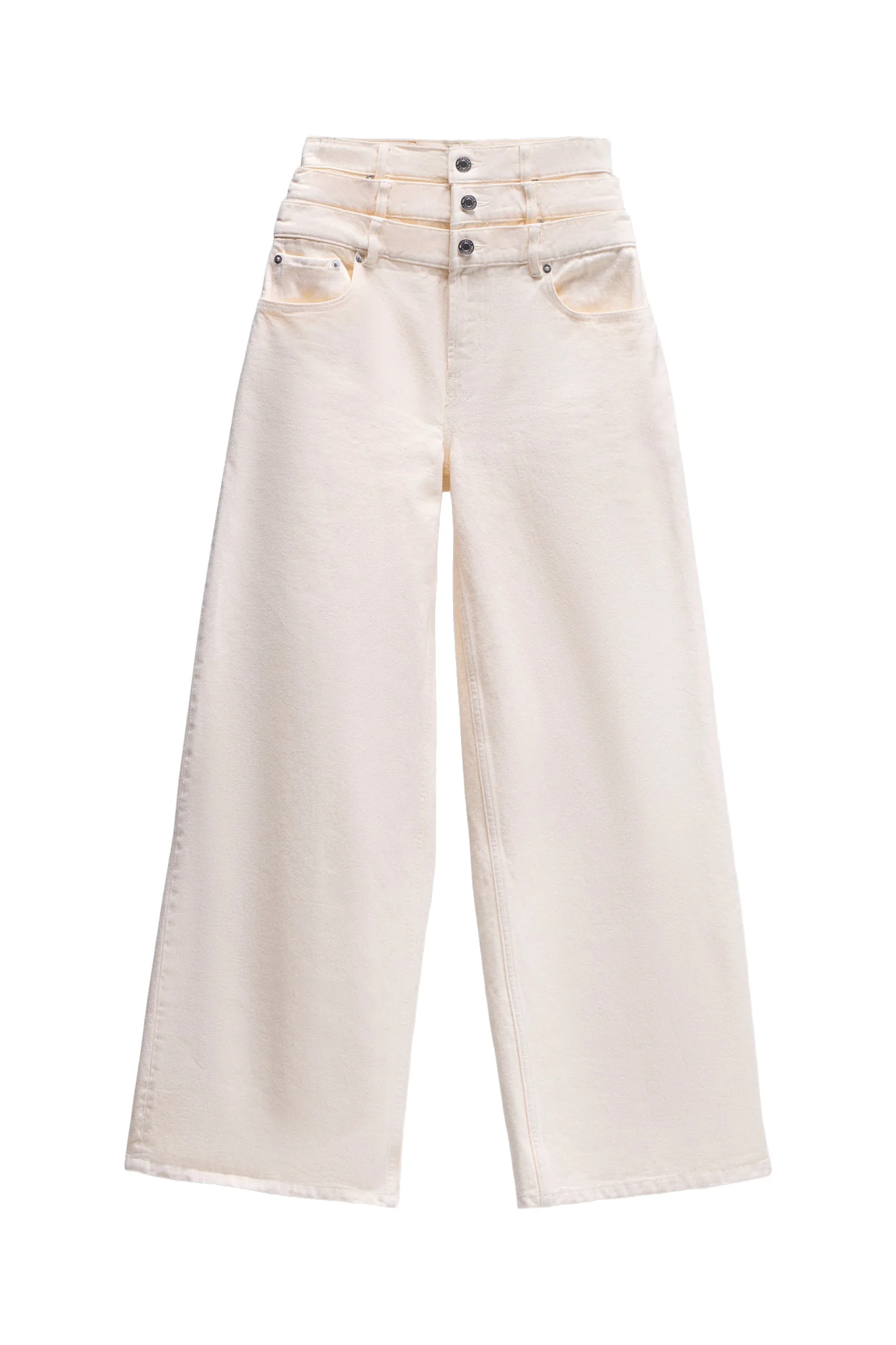 Viktor & Rolf Multi-Layered Denim Jeans in Off White