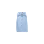 Viktor & Rolf Multi-Layered Denim Skirt in Light Blue