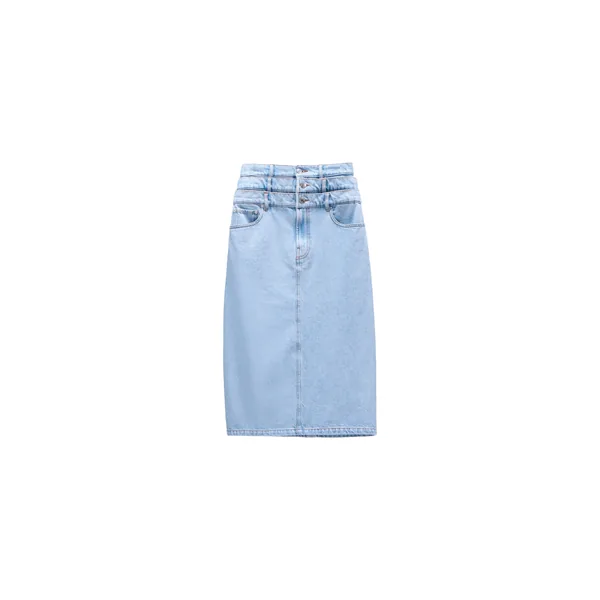 Viktor & Rolf Multi-Layered Denim Skirt in Light Blue