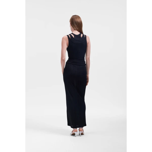 Viktor & Rolf Multi-Layered Jersey Skirt in Black, view 3