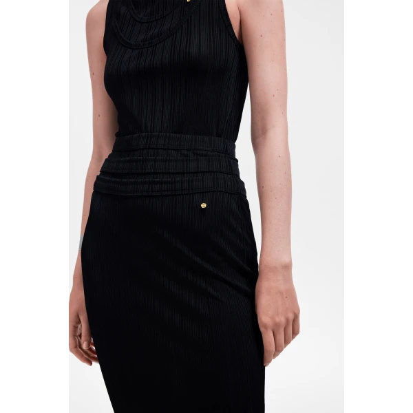 Viktor & Rolf Multi-Layered Jersey Skirt in Black, view 5