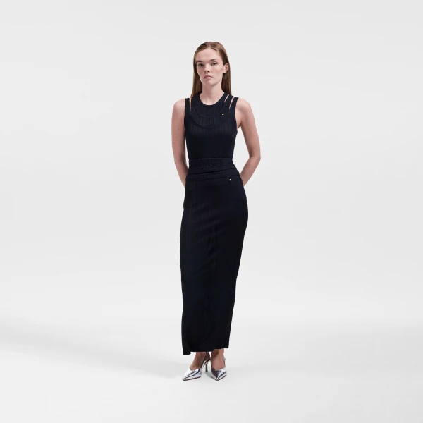 Viktor & Rolf Multi-Layered Jersey Skirt in Black, view 6