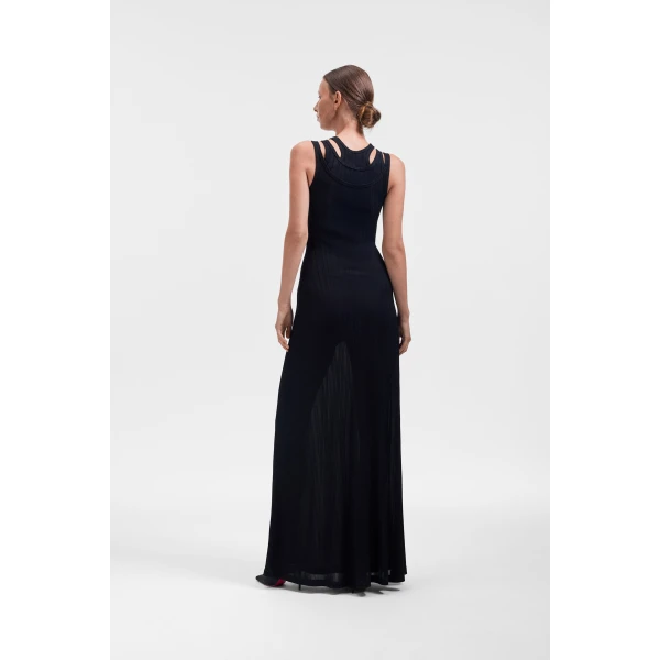 Viktor & Rolf Multi-Layered Jersey Tank Dress in Black, view 3