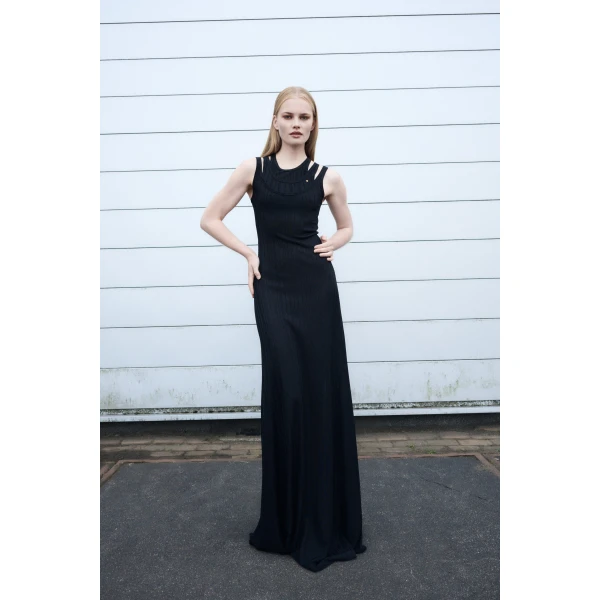 Viktor & Rolf Multi-Layered Jersey Tank Dress in Black, view 5