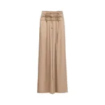 Viktor & Rolf Multi-Layered Linen Silk Blend Trousers in Beige