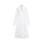 Viktor & Rolf Multi-Layered Long Sleeve Poplin Shirt Dress in White