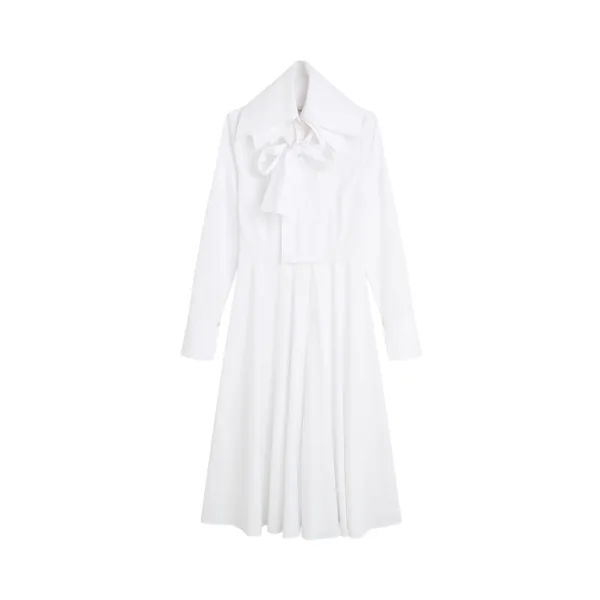 Viktor & Rolf Multi-Layered Long Sleeve Poplin Shirt Dress in White