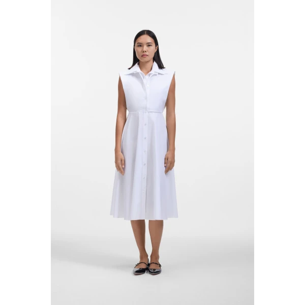 Viktor & Rolf Multi-Layered Poplin Shirt Dress in White, view 2