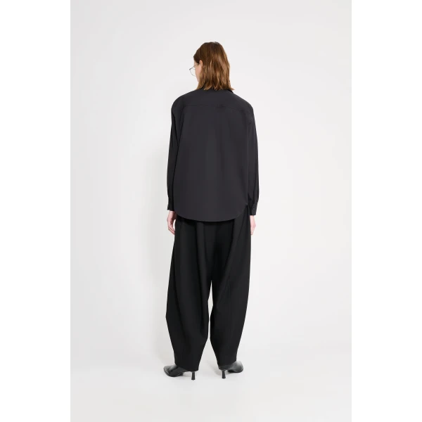 Viktor & Rolf Multi-Layered Poplin Shirt in Black, view 3