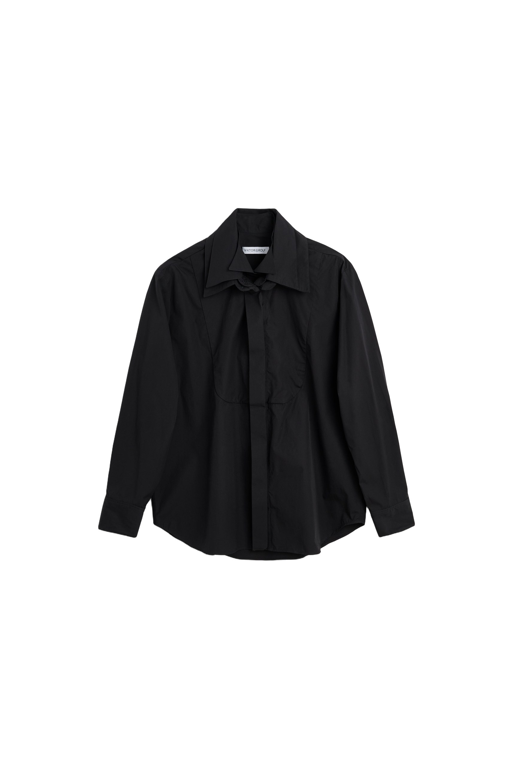 Viktor & Rolf Multi-Layered Poplin Shirt in Black