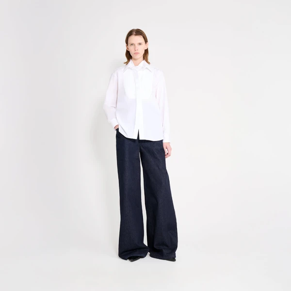 Viktor & Rolf Multi-Layered Poplin Shirt in White, view 6