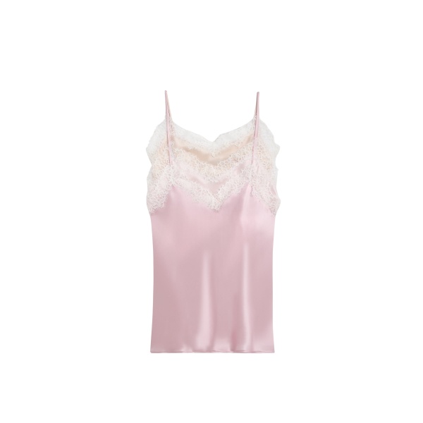 Viktor & Rolf Multi-Layered Silk Lace Cami Dress in Pink