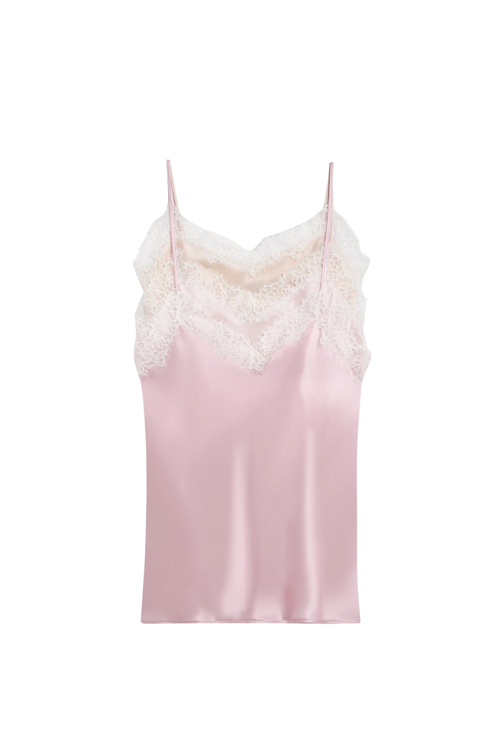 Viktor & Rolf Multi-Layered Silk Lace Cami Dress in Pink