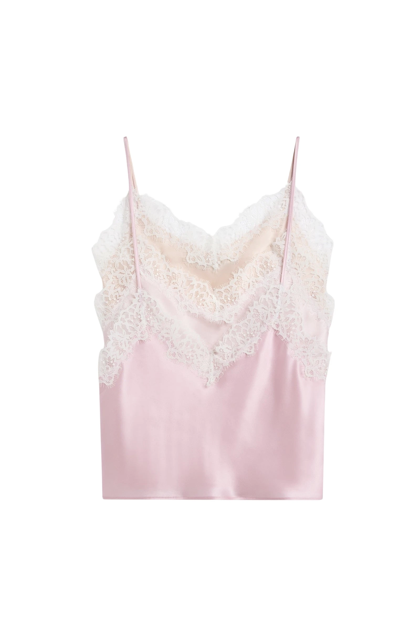 Viktor & Rolf Multi-Layered Silk Lace Cami in Pink