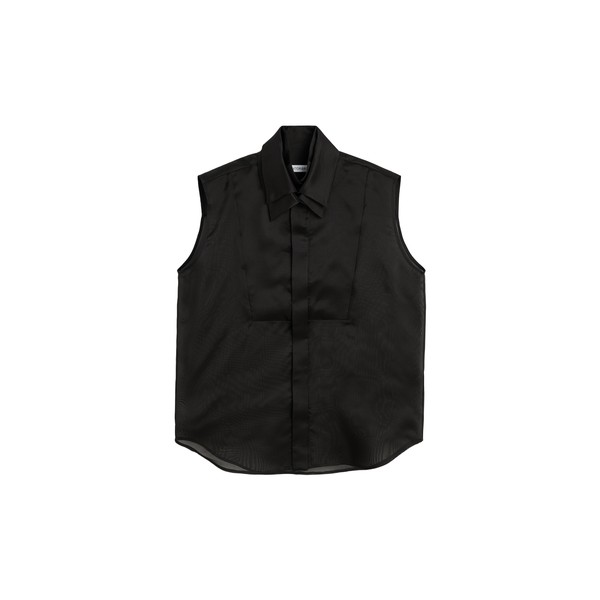 Viktor & Rolf Multi-Layered Sleeveless Organza Shirt in Black