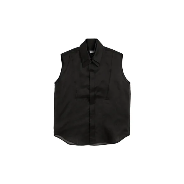 Viktor & Rolf Multi-Layered Sleeveless Organza Shirt in Black