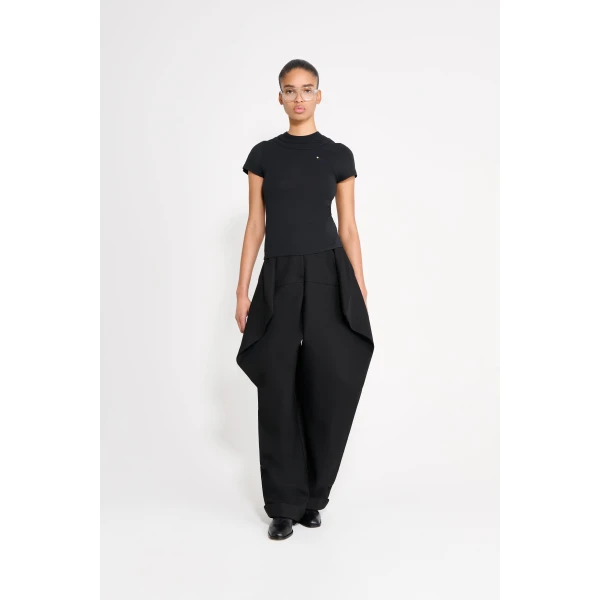 Viktor & Rolf Multi-Layered T-Shirt in Black Top, view 2