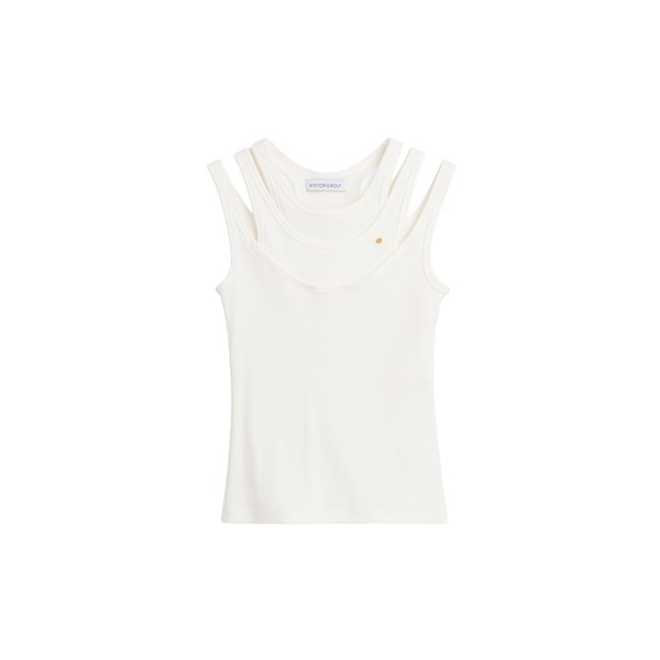 Viktor & Rolf Multi-Layered Tank Top in White