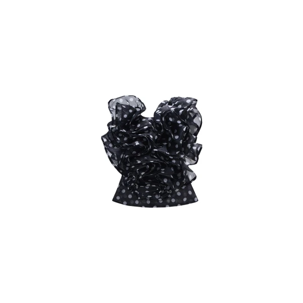 Viktor & Rolf Polyester Volant Jabot Organza Top in Black