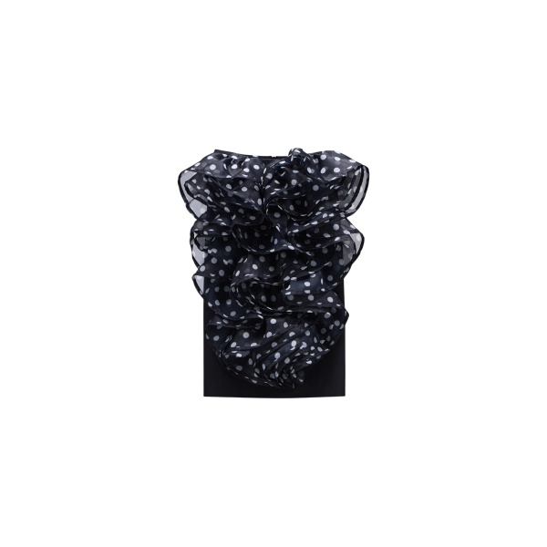 Viktor & Rolf Polyester Volant Midi Skirt in Black