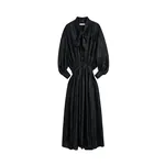 Viktor & Rolf Pussy Bow Circle Silk Long Dress in Black