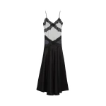 Viktor & Rolf Silk Lace Cami Dress in Black