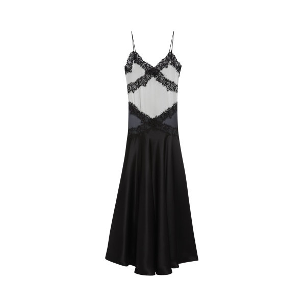 Viktor & Rolf Silk Lace Cami Dress in Black