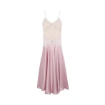 Viktor & Rolf Silk Lace Cami Dress in Pink