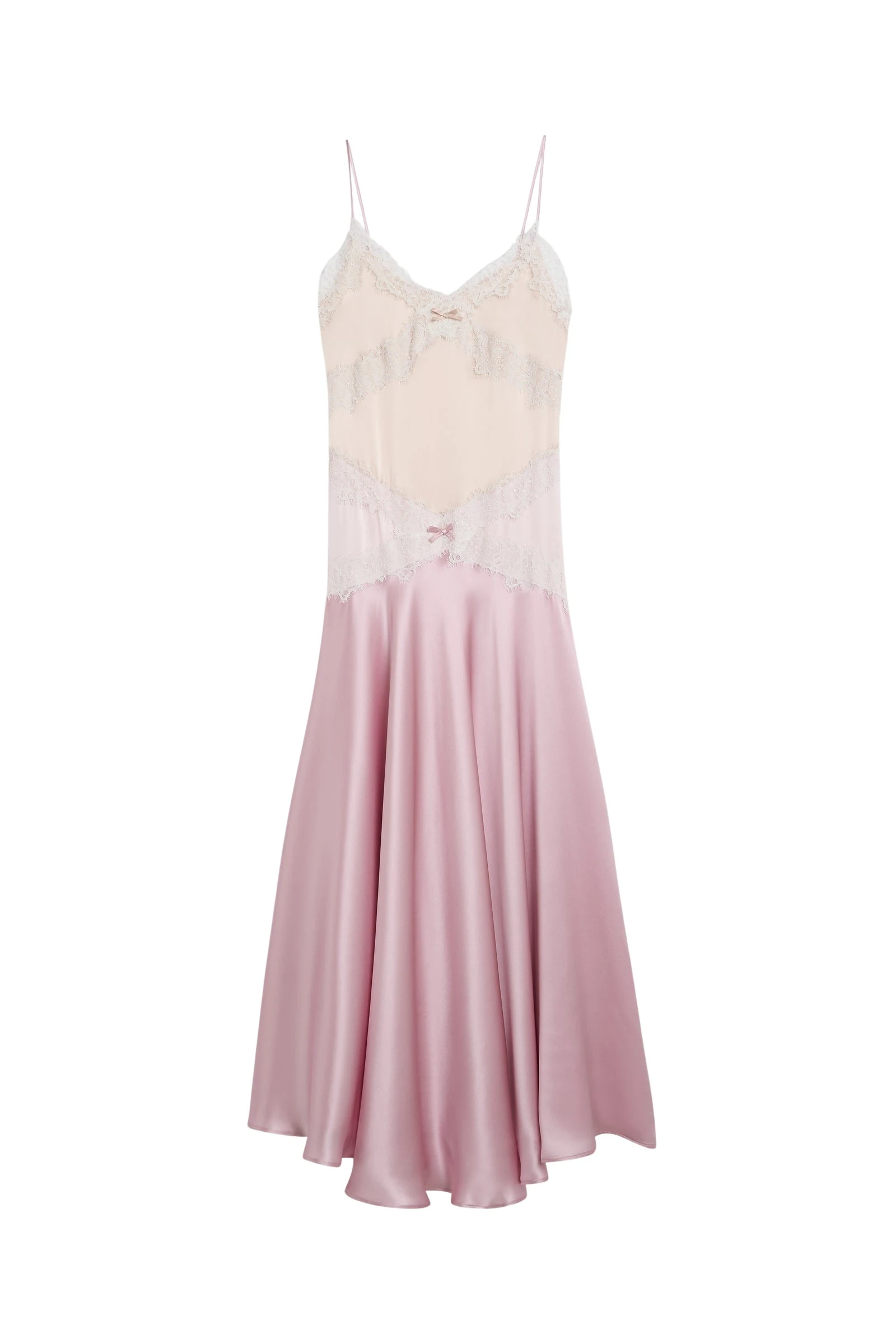 Viktor & Rolf Silk Lace Cami Dress in Pink