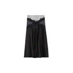 Viktor & Rolf Silk Lace Midi Skirt in Black