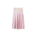 Viktor & Rolf Silk Lace Midi Skirt in Pink