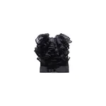 Viktor & Rolf Silk Volant Jabot Organza Top in Black