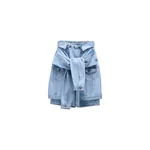 Viktor & Rolf Sleeve Tie Denim Shorts in Light Blue
