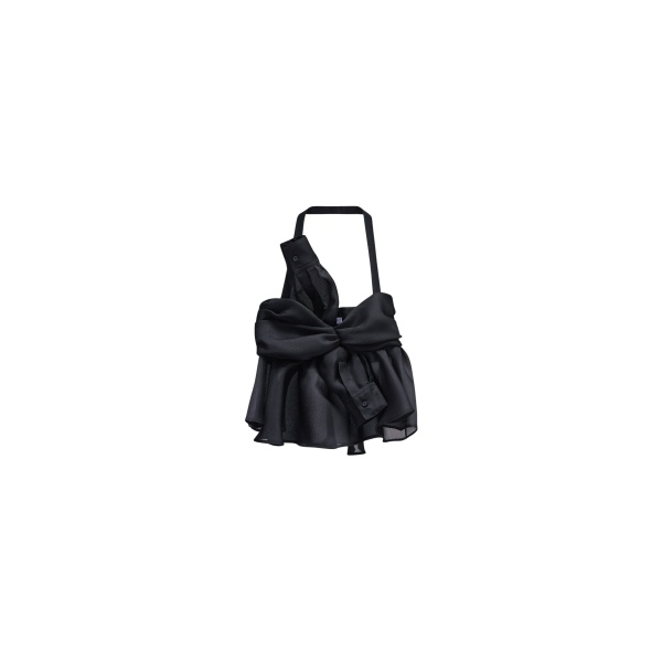 Viktor & Rolf Sleeve Tie Gazar Top in Black