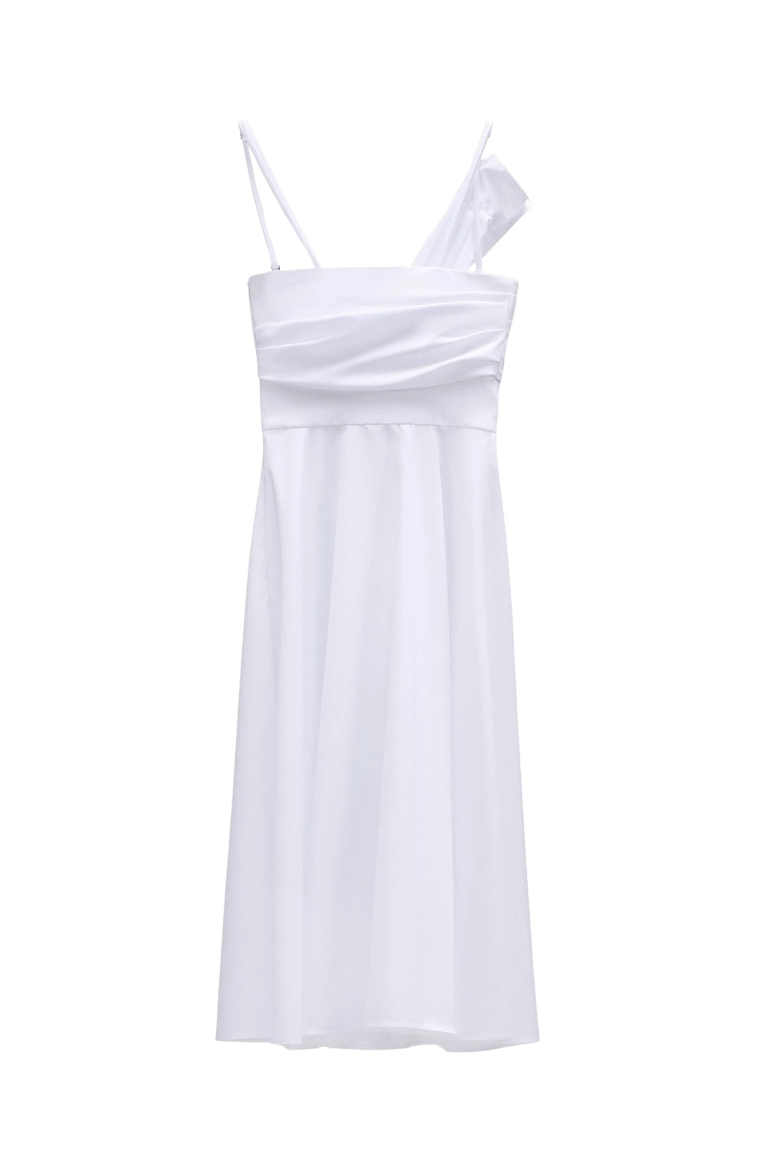 Viktor & Rolf Sleeve Tie Poplin Dress in White