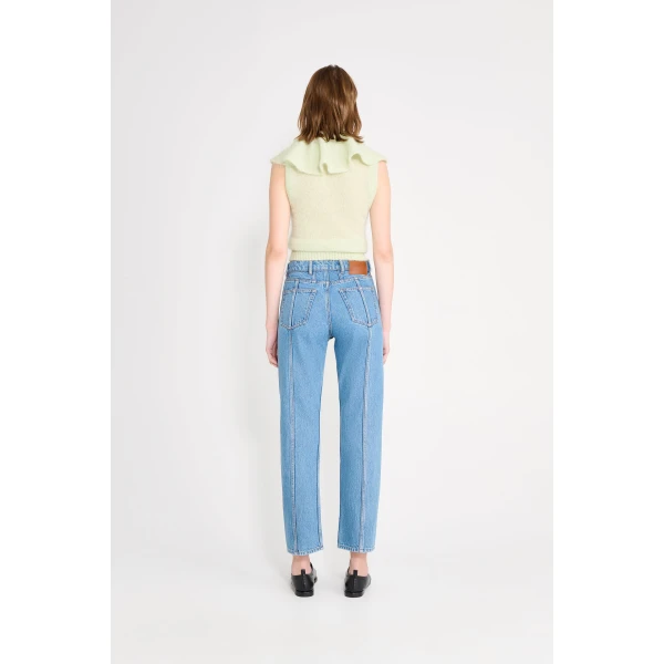 Viktor & Rolf Straight Fit 5 Pocket Jeans in Blue, view 3
