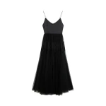 Viktor & Rolf Tulle & Lace Cami Gown in Black