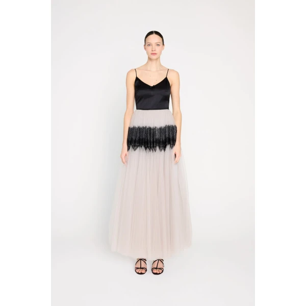 Viktor & Rolf Tulle & Lace Cami Gown in Grey, view 2