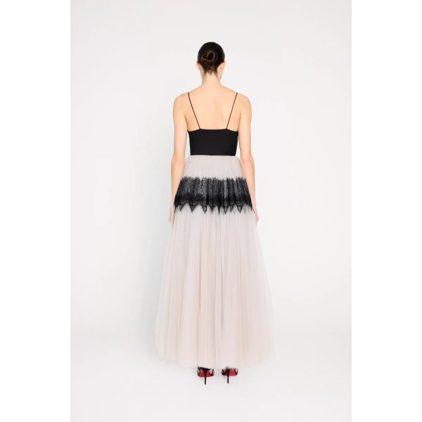 Viktor & Rolf Tulle & Lace Cami Gown in Grey, view 3
