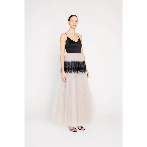 Viktor & Rolf Tulle & Lace Cami Gown in Grey, view 4