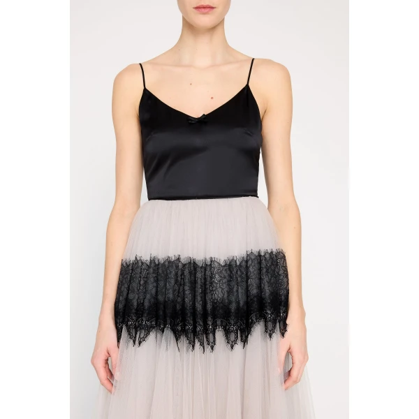 Viktor & Rolf Tulle & Lace Cami Gown in Grey, view 5