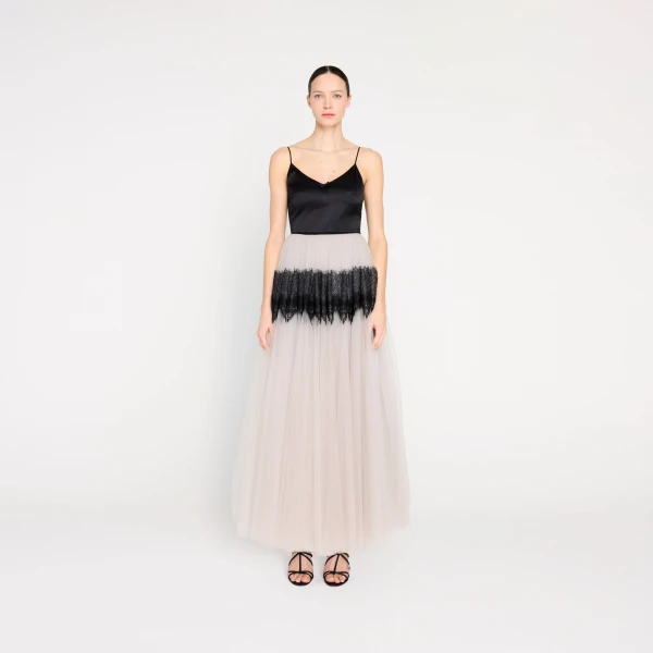 Viktor & Rolf Tulle & Lace Cami Gown in Grey, view 6