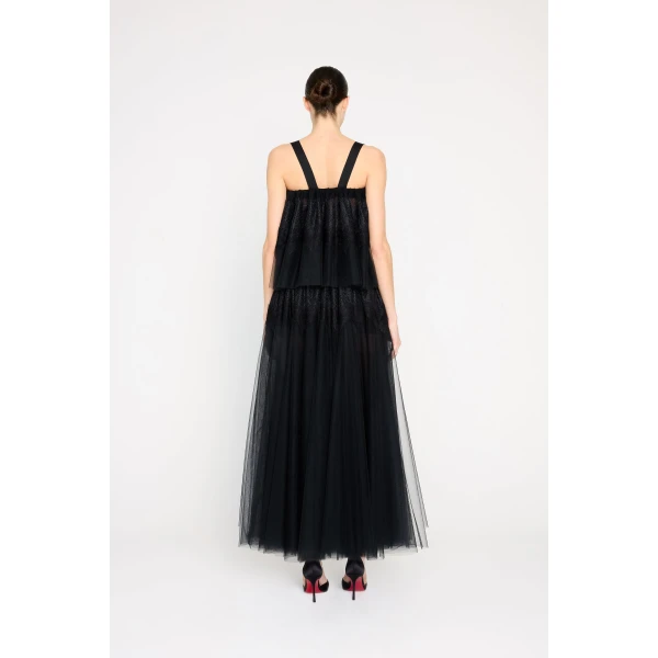 Viktor & Rolf Tulle & Lace Top in Black, view 3