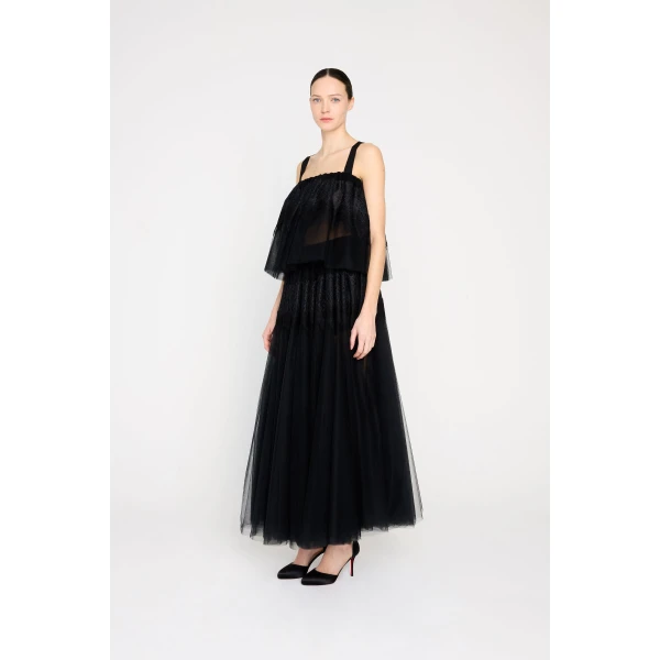 Viktor & Rolf Tulle & Lace Top in Black, view 4