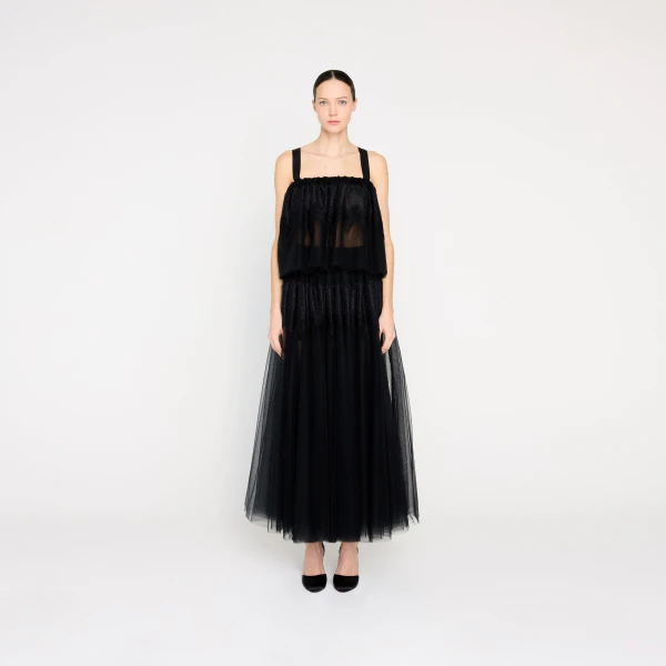 Viktor & Rolf Tulle & Lace Top in Black, view 6