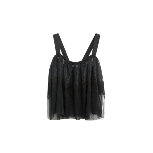 Viktor & Rolf Tulle & Lace Top in Black