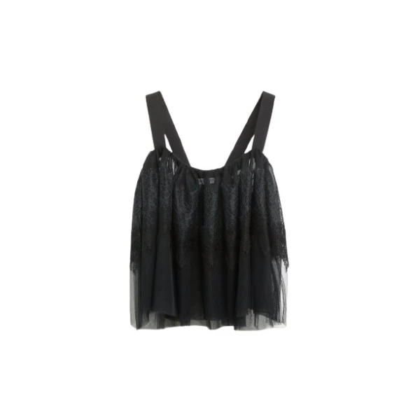 Viktor & Rolf Tulle & Lace Top in Black