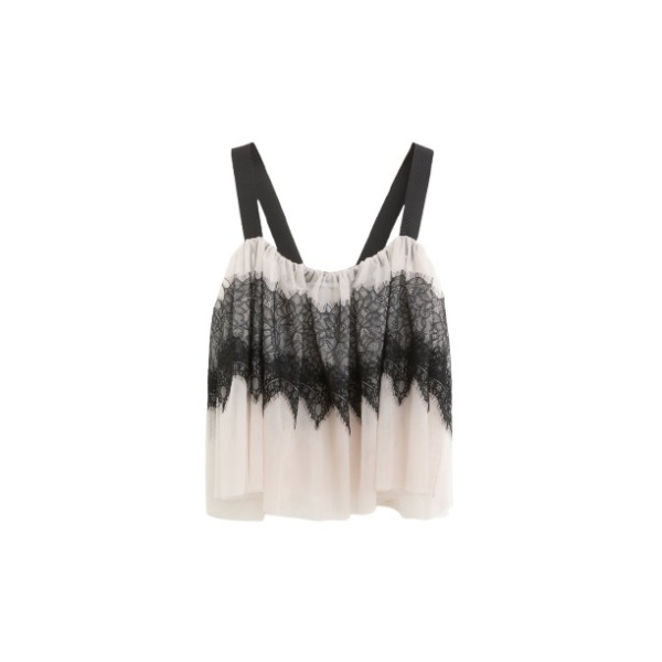 Viktor & Rolf Tulle & Lace Top in Grey