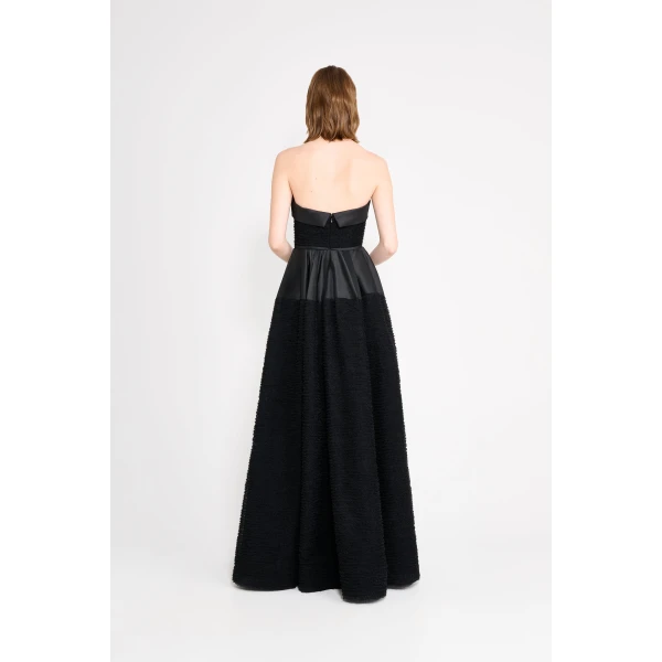 Viktor & Rolf Tulle Ruffle Circle Maxi Dress in Black, view 3