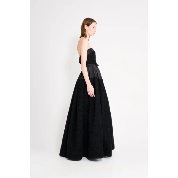 Viktor & Rolf Tulle Ruffle Circle Maxi Dress in Black, view 4